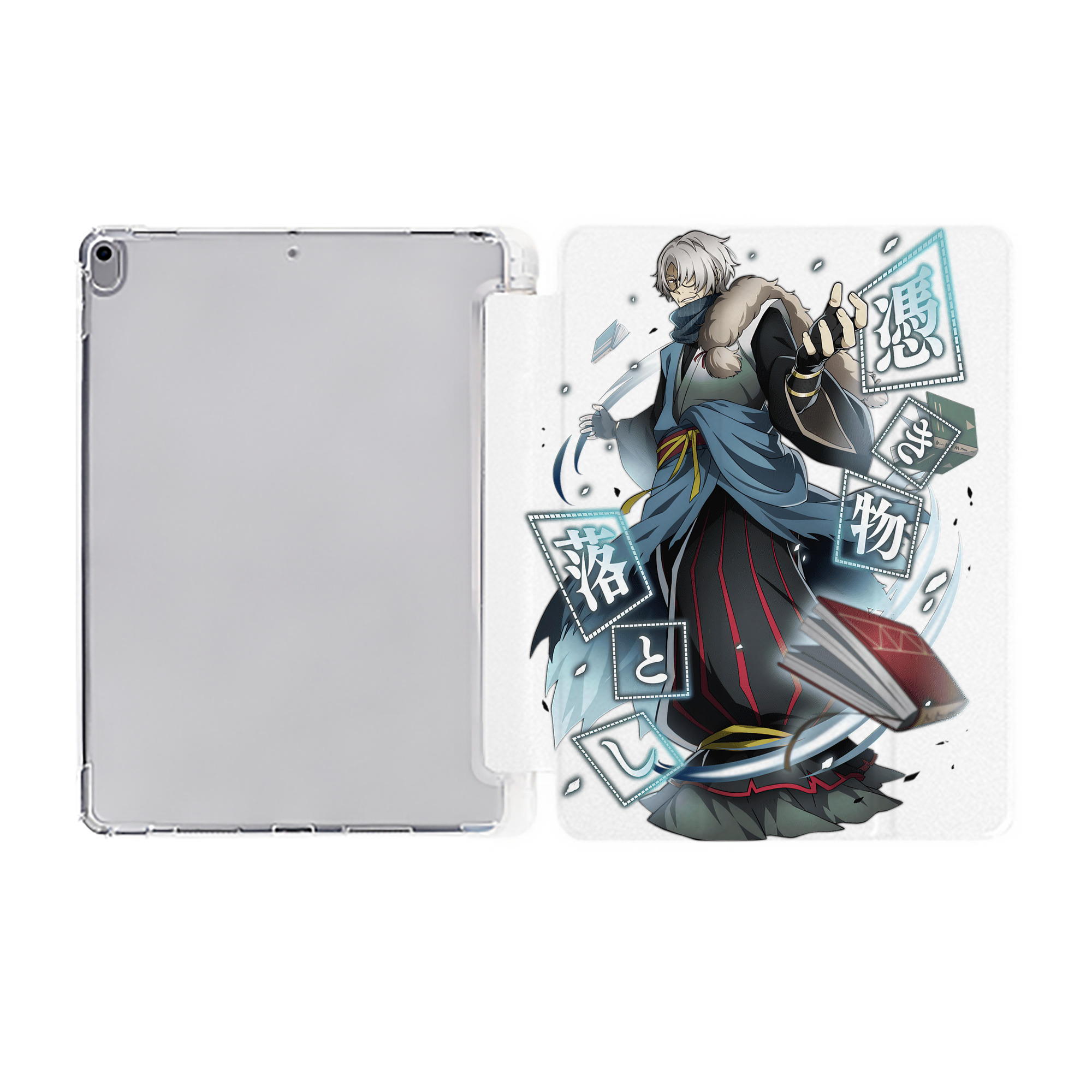 （画像用） 文豪ストレイドッグス Bungo Stray Dogs IPad ケース ペン収納付き 三つ折りスタンド PUレザー×シリコン 対応機種9.5/10.5/10.9インチ